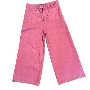 Point Sur Jeans Womens Sz 31 Wide Leg Crop High Rise Boho Casual